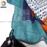 شال تکرنگ چهار فصل نخی منگوله دار مام استایل
