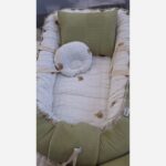 تشک گارد دار یا لبه دار 3 تکه نوزاد از برند مامز کیوتی طرح تدی پیکه مامزنینی