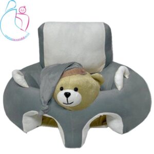 صندلی کمک آموزشی نشستن کودک مدل خرس طوسی( رنگبندی قابل تعویض) مامزنینی
