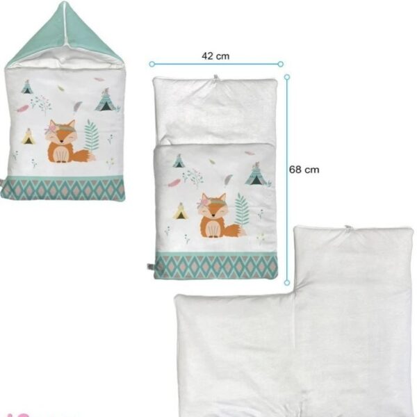 ست خواب نوزاد برند مامز کیوتی مدل 4 تکه طرح روباه و جنگل مامزنینی