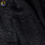 شال پلیسه  نخی چهار فصل رنگ مشکی کد43مام استایل