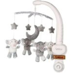 آویز تخت و گهواره نوزاد موزیکال و چراغدار طرح خرس ملورین (Melorin)مامزنینی