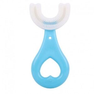 مسواک کودک چرخشی سیلیکونی مدل یو u مامزنینی