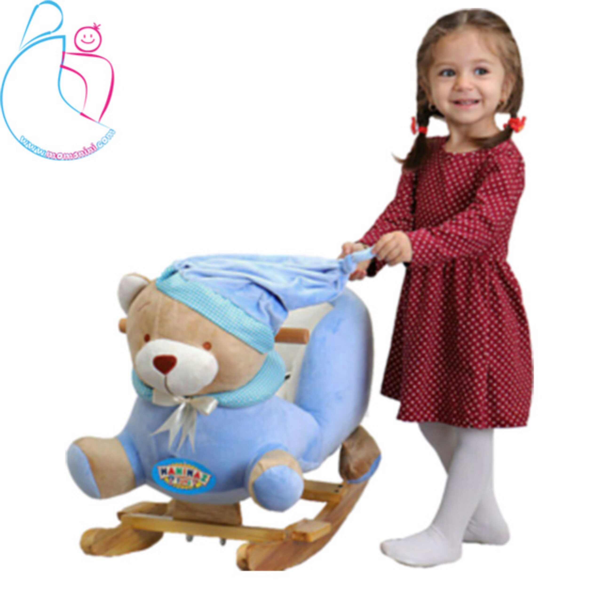 راکر کودک هانی ناز مدل خرس تدی آبی مامز نینی