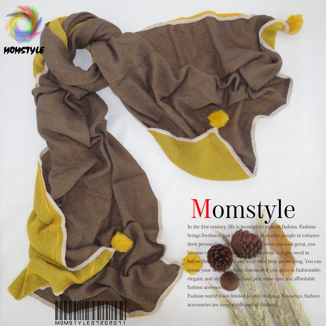 شال پلیسه دولایه  two face  کالکشن پاییزه مام استایل