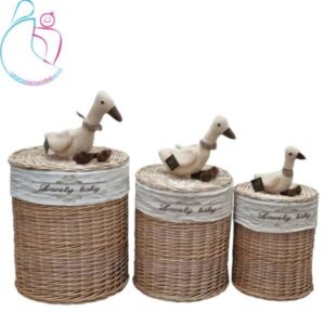 سبد اسباب بازی و لباس کودک مدل غاز سایز متوسط مامزنینی