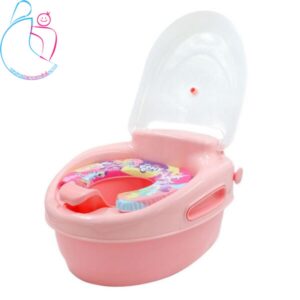 توالت فرنگی سه کاره Shebli nini مدل تشک دار رنگ صورتی مامزنینی