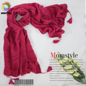 شال پلیسه پوست ماری نخی چهارفصل مام استایل