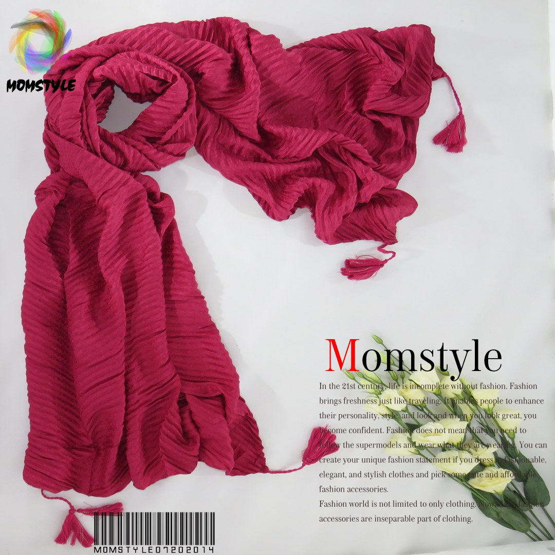 شال پلیسه پوست ماری نخی  چهارفصل مام استایل