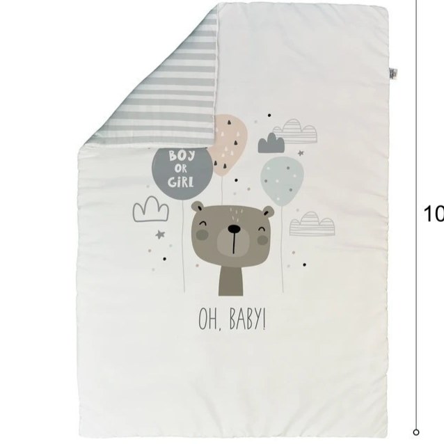 تشک گارد دار یا لبه دار 3 تکه نوزاد از برند مامز کیوتی طرح  خرگوش بند رخت مامزنینی