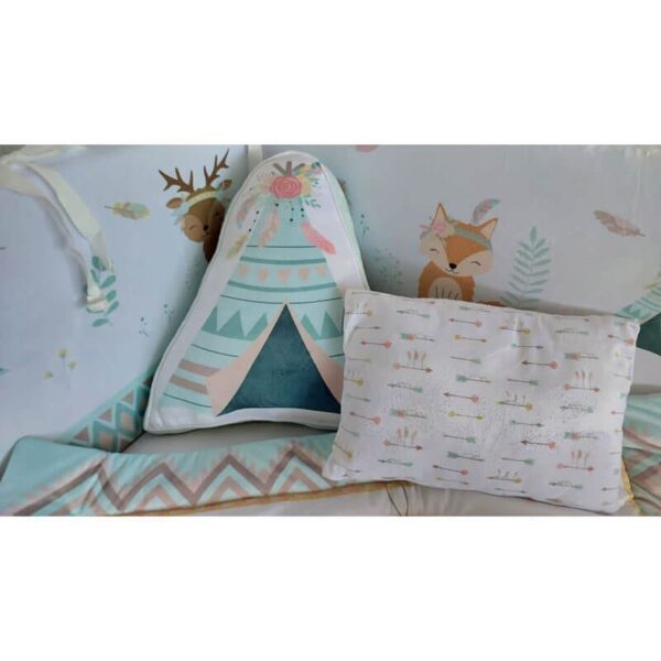 سرویس روتختی نوزاد برند مامز کیوتی 7 تکه طرح روباه و جنگل مامزنینی