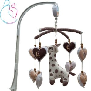 آویز موزیکال پایه دار تخت آرامیس طرح زرافه مامزنینی
