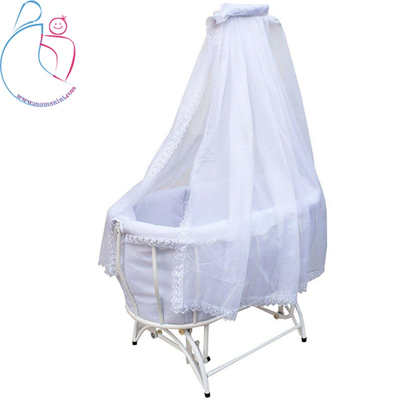 تخت و گهواره پردیس رنگ سفید  مامز نینی