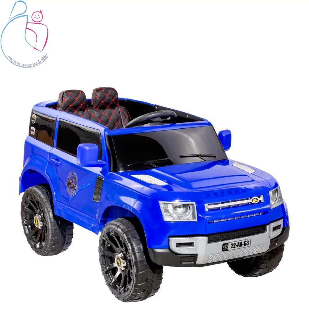 ماشین شارژی رنجرور دیفندر سپیده تویز رنگ آبی دو موتوره و باتری ۱۲ ولت