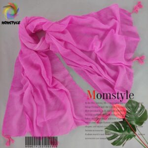 شال پلیسه سنگشور نخی چهارفصل مام استایل