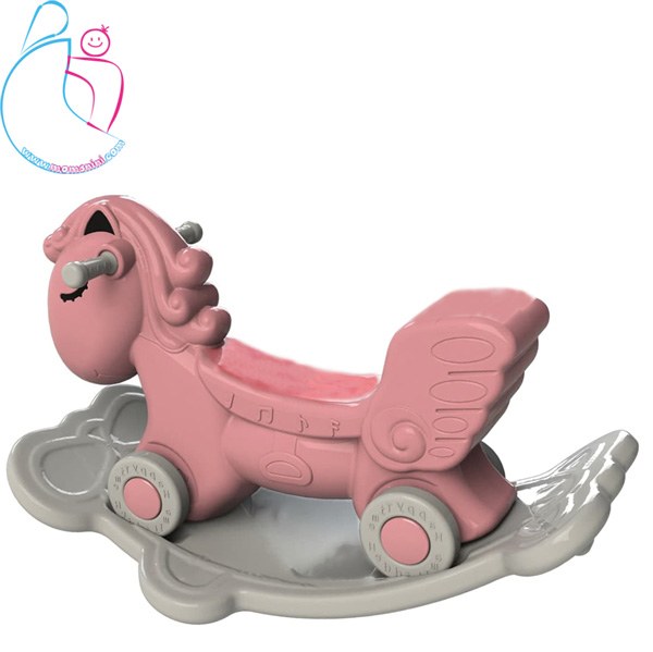 راکر دوکاره مدل پونی رنگ صورتی مامزنینی