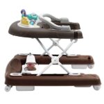 روروئک 3 کاره اسپرینگ مدل واکر وجامپرشو رنگ کرم قهوه ای 3in1 espring مامز نینی