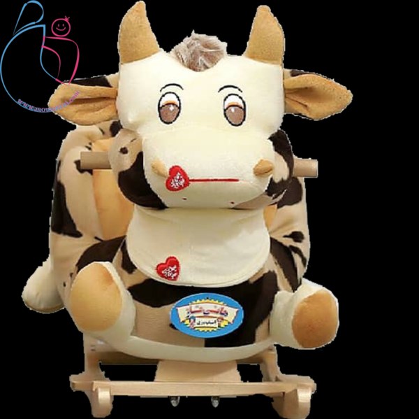 راکر کودک مدل گاو شکلاتی