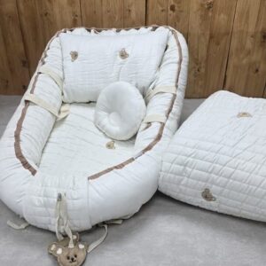 سرویس 4تکه تشک لبه دار مامز کیوتی مدل تدی(baby bear) مامزنینی