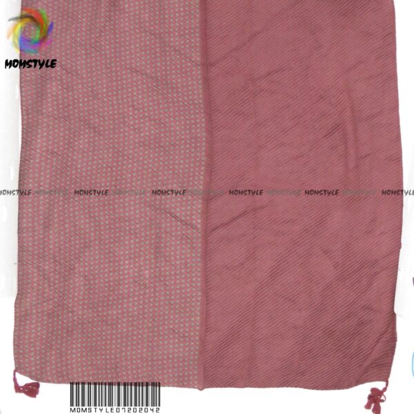 شال وارداتی  تک طرح رنگ سماقی-بژ مام استایل