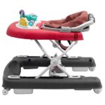 روروئک 3 کاره اسپرینگ مدل واکر وجامپرشو رنگ رنگ سرخابی و طوسی 3in1 espring مامز نینی