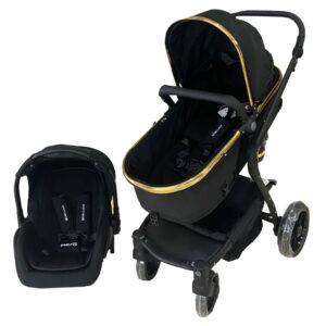 ست کالسکه و کریر دلیجان مدل هیرو پرو بدنه طلایی مامزنینی