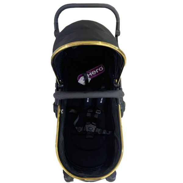 ست کالسکه و کریر دلیجان مدل هیرو پرو بدنه طلایی مامزنینی