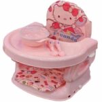 صندلی غذای کودک مدل پرتابل + کاسه و قاشق رایگان با تشک نرم عروسکی سوواندا Suvanda مامزنینی