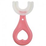 مسواک کودک چرخشی سیلیکونی مدل یو u مامزنینی