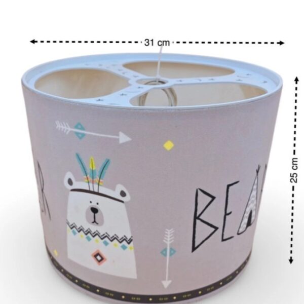 سرویس لوستر،آباژور،ساعت و جای دستمال نوزاد برند مامز کیوتی مدل 4 تکه طرح خرس قطبی مامزنینی