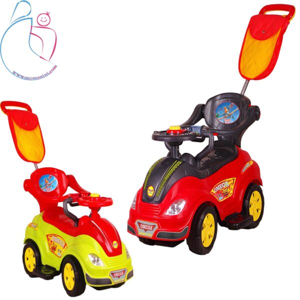 ماشین بازی سواری مدل امگا سپیده تویز رنگ قرمز مامزنینی