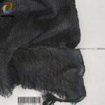 شال پلیسه  نخی چهار فصل رنگ مشکی کد46 مام استایل