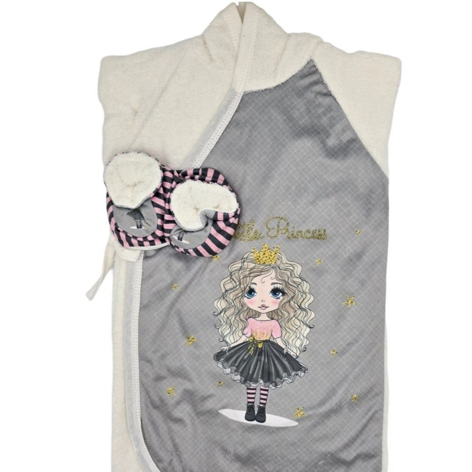 سرویس و ست حوله نوزاد برند مامز کیوتی طرح پرنسس موفرفری مامزنینی