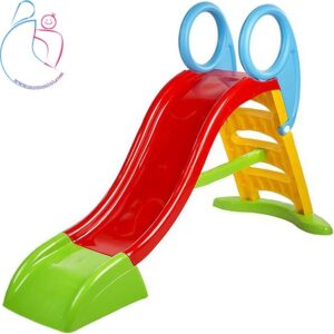 سرسره کودک حفاظدار سه پله باران رنگ قرمز مامزنینی