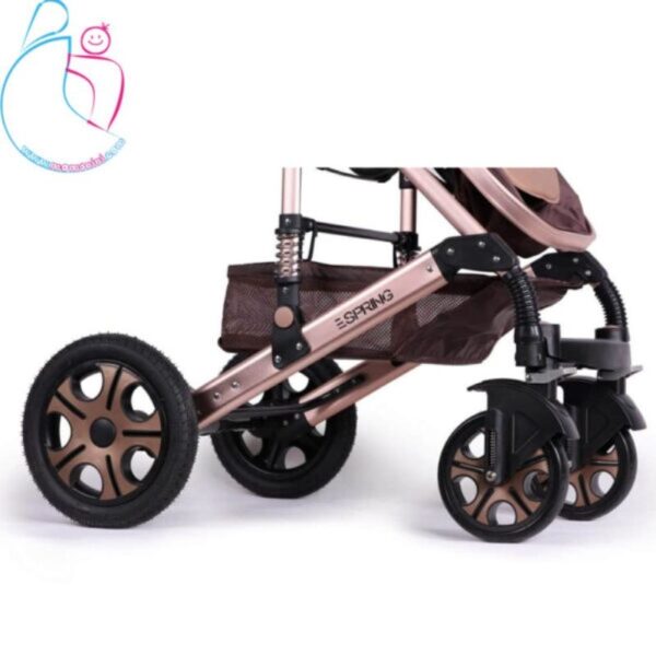 کالسکه اسپرینگ مدل اسپیدا  بدنه برنز رنگ دودی مامزنینی