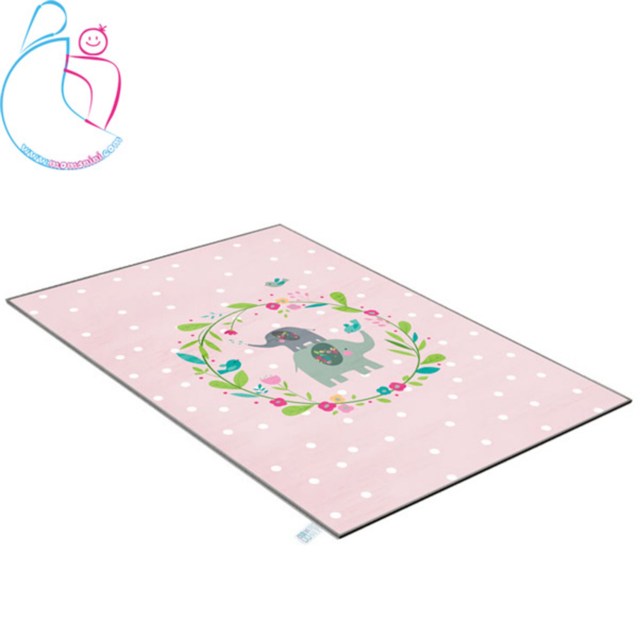 فرش فانتزی اتاق کودک مامزکیوتی اتاق کودک طرح فیل و گل نانو