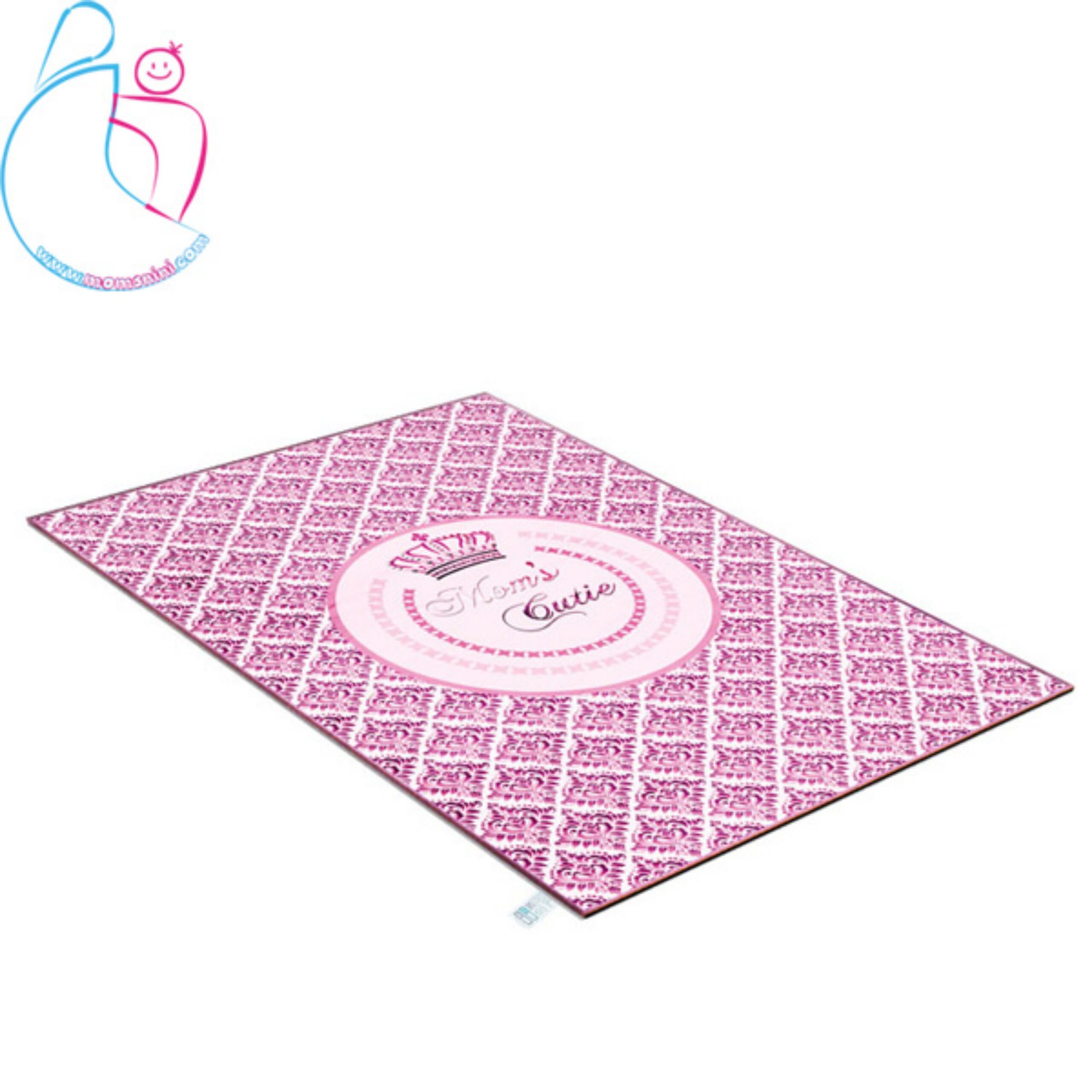 فرش فانتزی اتاق کودک مامزکیوتی طرح تاج صورتی