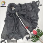 شال پلیسه چینی نخی  چهارفصل مام استایل