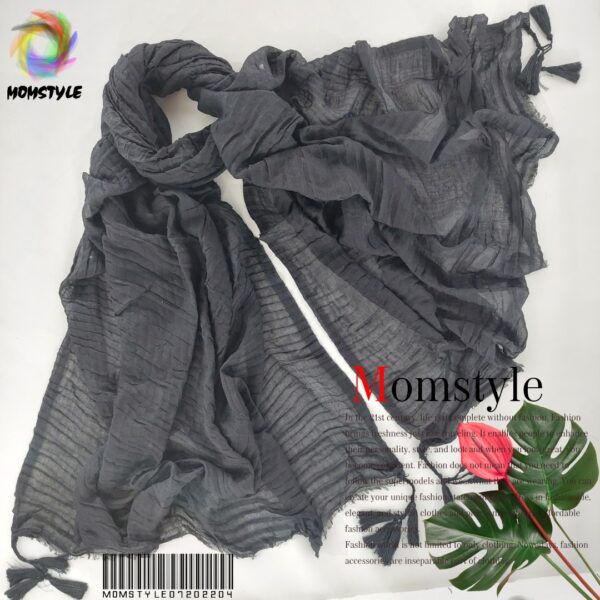 شال پلیسه چینی نخی  چهارفصل مام استایل