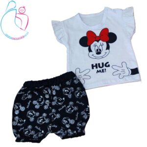 ست بلوز و شلوارک دخترانه baby one مدل میکی موس