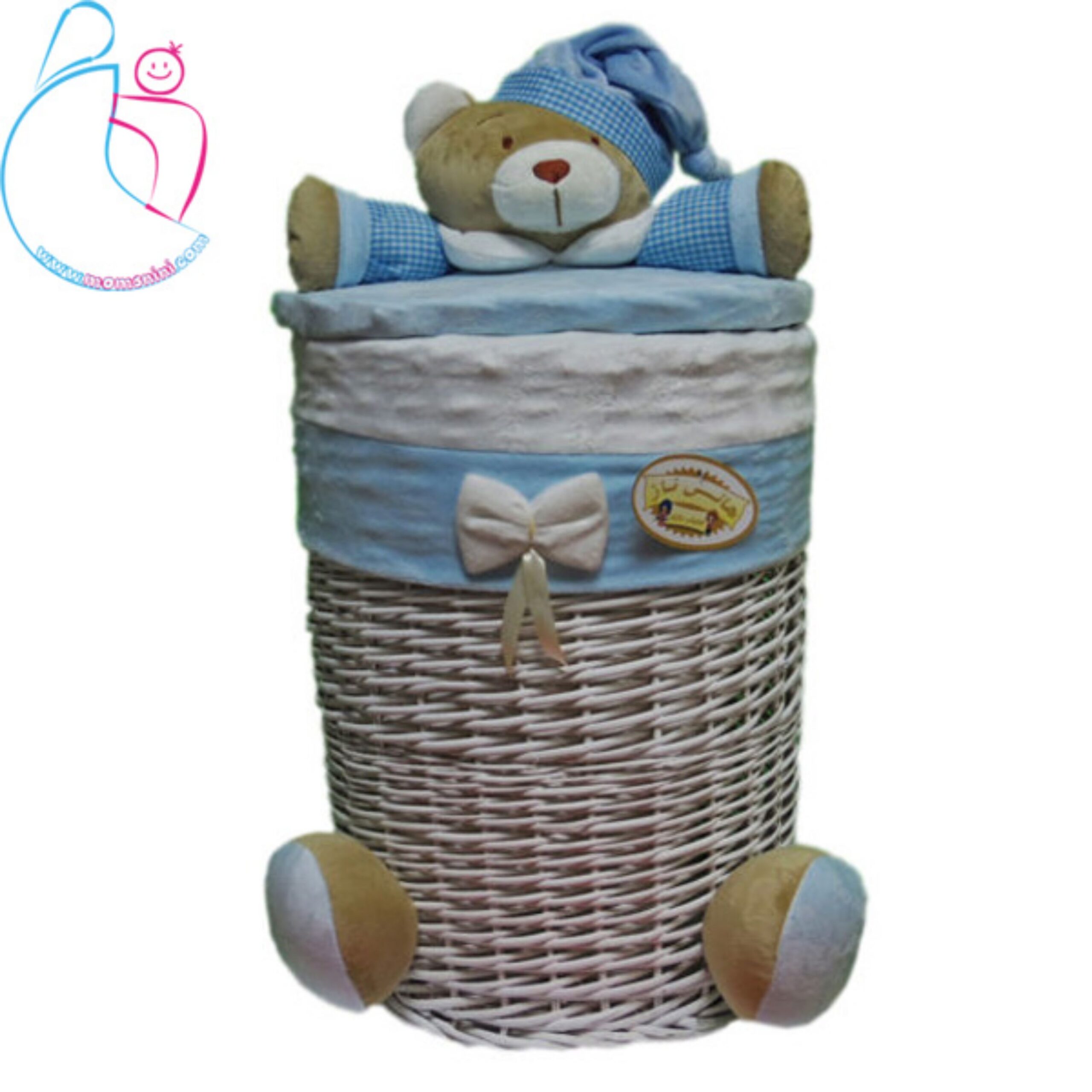 سبد لباس و اسباب بازی هانی ناز مدل خرس آبی
