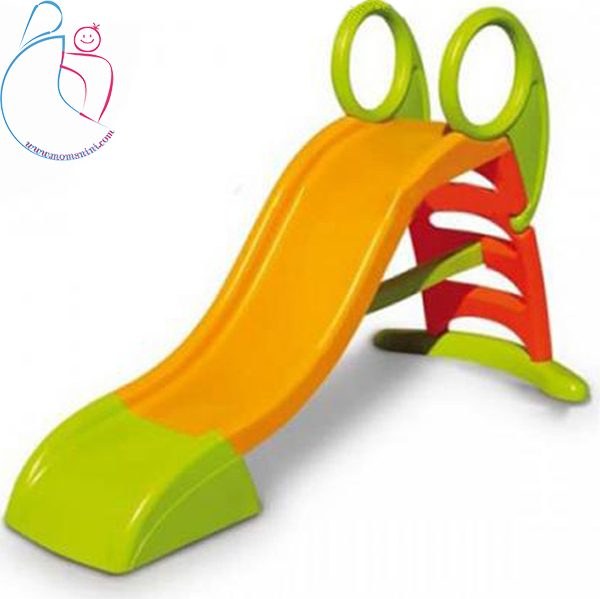 سرسره کودک حفاظدار سه پله باران رنگ زرد مامزنینی