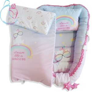 سرویس4 تکه تشک لبه دار مامز کیوتی مدل یونیکورن مامزنینی
