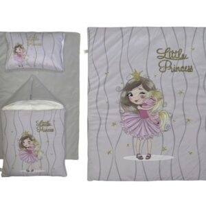 ست خواب نوزاد برند مامز کیوتی مدل 4 تکه طرح پرنسس اسب تک شاخ مامزنینی