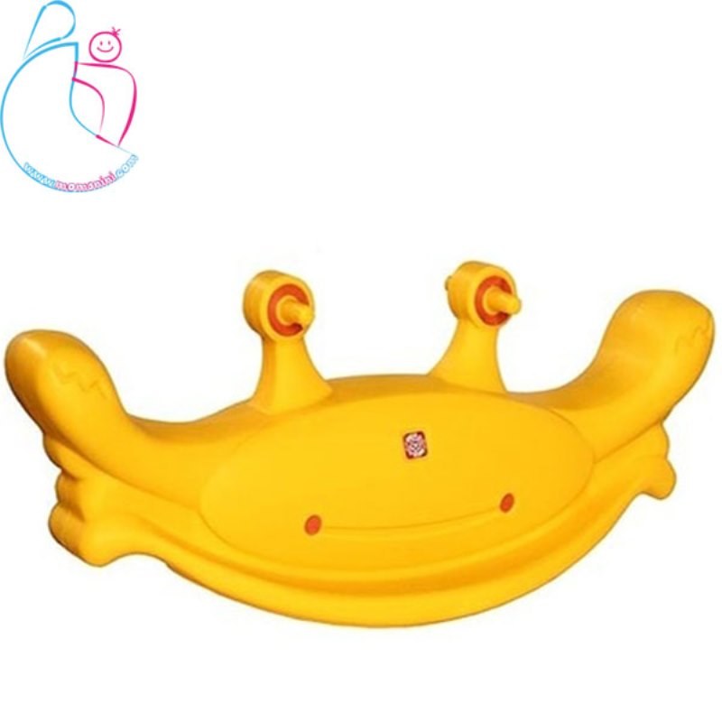الاکلنگ کودک دو نفره مدل خرچنگ رنگ زرد مامزنینی
