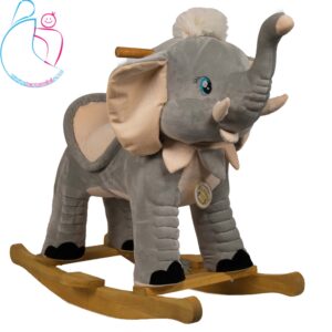 راکر  چوبی کودک مدل فیل طوسی کدHN-61 مامز نینی