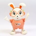 ربات خرگوش عینکی هدفون دار رقاص، موزیکال و چراغدار مامزنینی