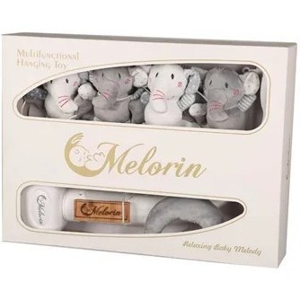 آویز تخت و گهواره نوزاد موزیکال و چراغدار طرح خرس ملورین (Melorin)مامزنینی