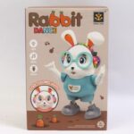 ربات خرگوش عینکی هدفون دار رقاص، موزیکال و چراغدار مامزنینی