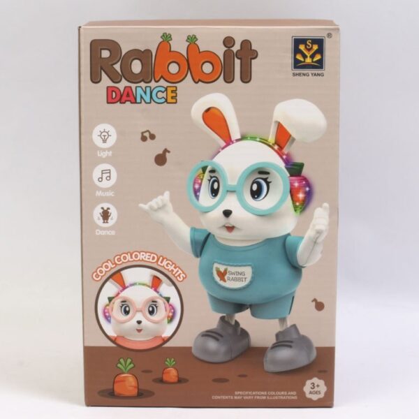 ربات خرگوش عینکی هدفون دار رقاص، موزیکال و چراغدار مامزنینی